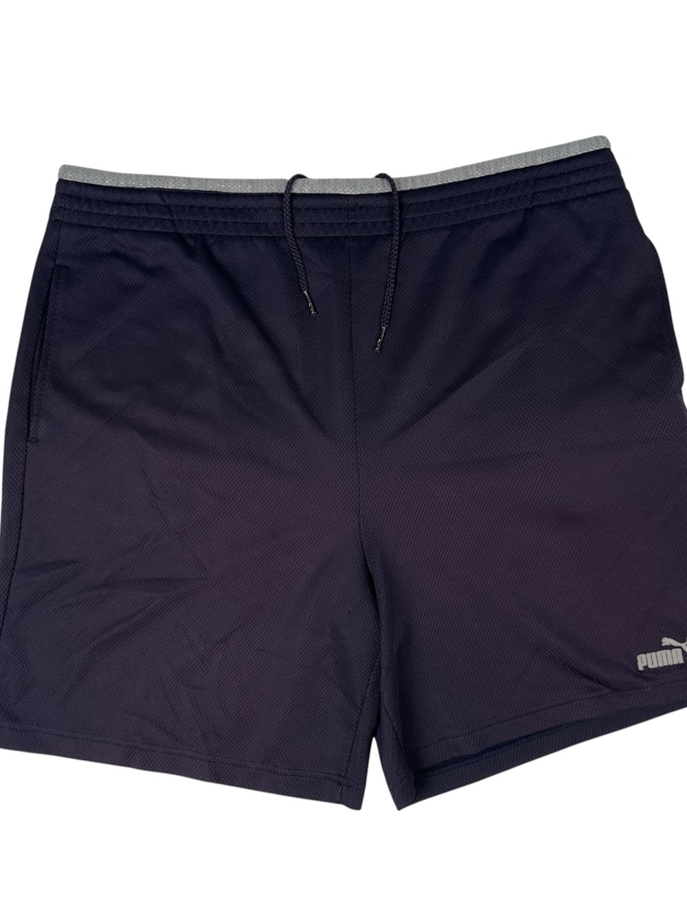 Puma Men’s Athletic Shorts Size XL Blue Logo Sweat Shorts Activewear Gym Casual